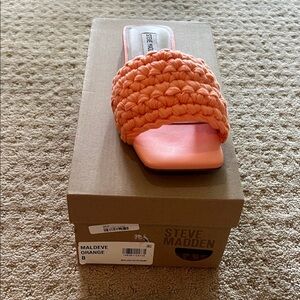 Steve Madden Women's Orange Woven Sandals